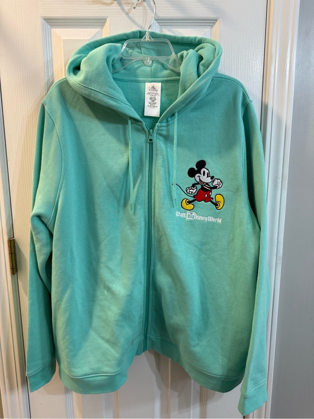 Disney Mint Green Mickey Mouse Zip Hoodie